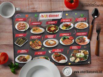 300 Adet 500 Mikron PVC Silinebilir Amerikan Servis 46×32 cm